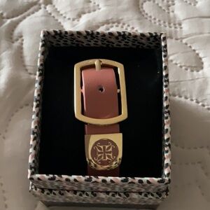 Rustic Cuff Gold Buckle Leather Belt